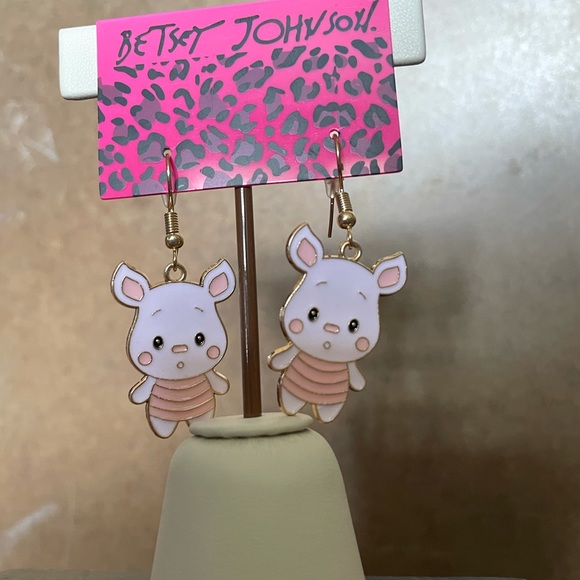 Betsey Johnson Jewelry - Betsey Johnson Whimsical Pig Dangle Earrings NWT